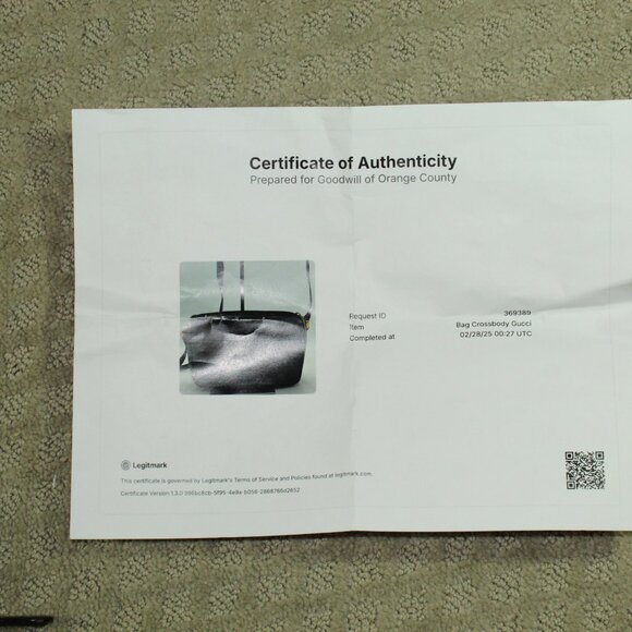 Authentic Vintage Gucci Crossbody Smooth Black Leather Purse w/ COA - Picture 12 of 16